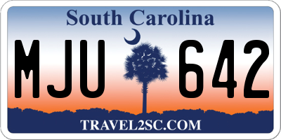 SC license plate MJU642