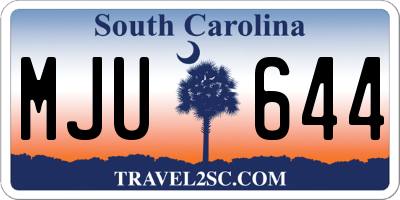 SC license plate MJU644