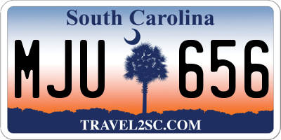 SC license plate MJU656