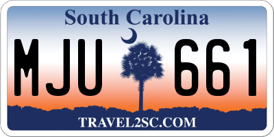 SC license plate MJU661