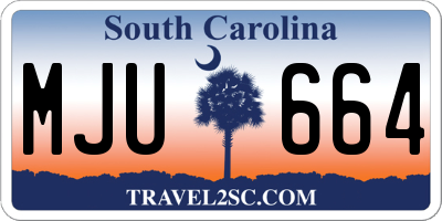 SC license plate MJU664