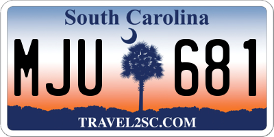 SC license plate MJU681