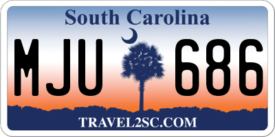 SC license plate MJU686