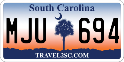 SC license plate MJU694