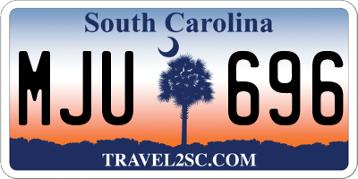SC license plate MJU696