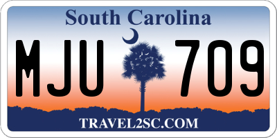 SC license plate MJU709