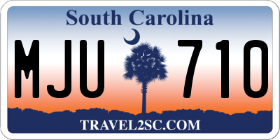 SC license plate MJU710