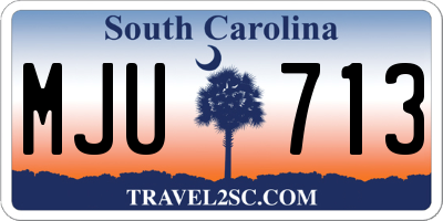SC license plate MJU713