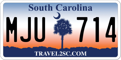 SC license plate MJU714