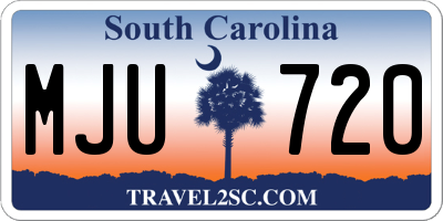 SC license plate MJU720