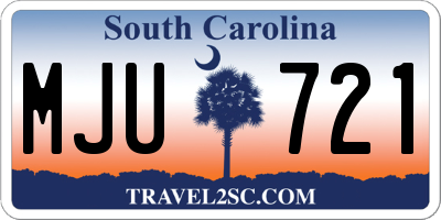 SC license plate MJU721