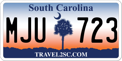 SC license plate MJU723