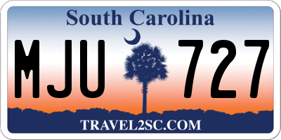 SC license plate MJU727