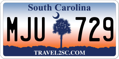 SC license plate MJU729