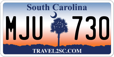 SC license plate MJU730