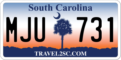 SC license plate MJU731