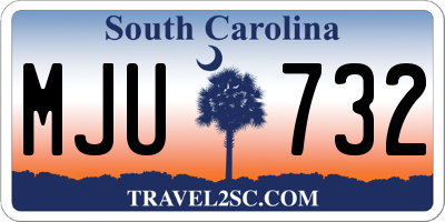 SC license plate MJU732