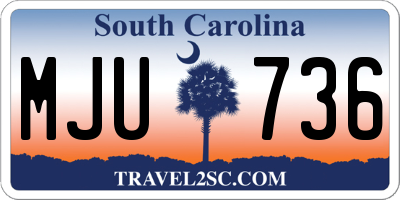 SC license plate MJU736