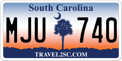 SC license plate MJU740