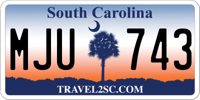 SC license plate MJU743