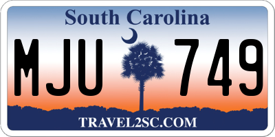 SC license plate MJU749