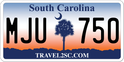 SC license plate MJU750