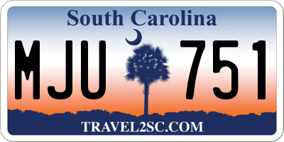 SC license plate MJU751