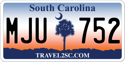 SC license plate MJU752