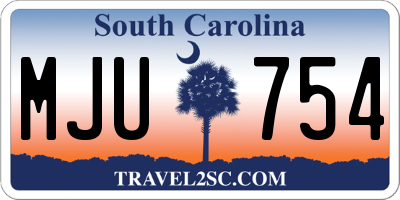 SC license plate MJU754