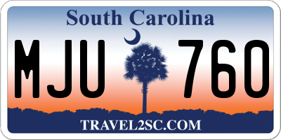 SC license plate MJU760