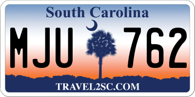 SC license plate MJU762