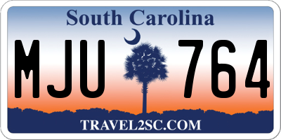 SC license plate MJU764