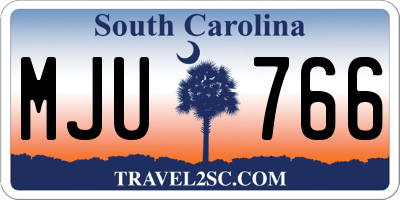 SC license plate MJU766