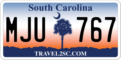 SC license plate MJU767