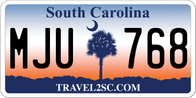 SC license plate MJU768