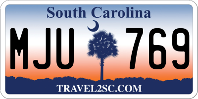SC license plate MJU769