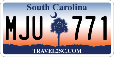 SC license plate MJU771