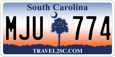 SC license plate MJU774