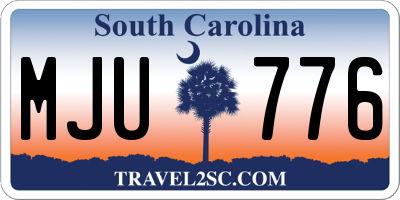SC license plate MJU776
