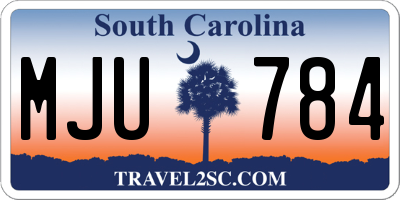 SC license plate MJU784