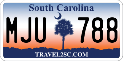SC license plate MJU788