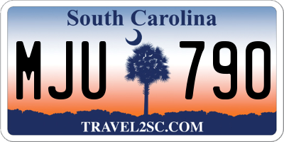 SC license plate MJU790