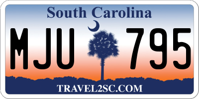 SC license plate MJU795