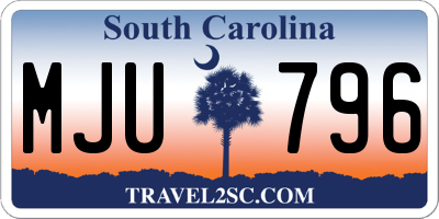 SC license plate MJU796