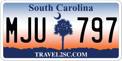 SC license plate MJU797