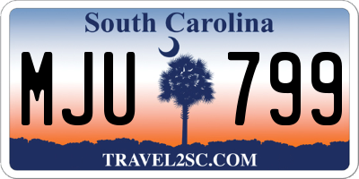 SC license plate MJU799