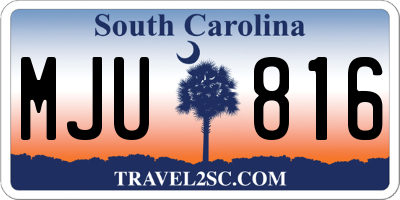 SC license plate MJU816