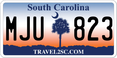 SC license plate MJU823