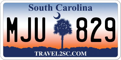 SC license plate MJU829