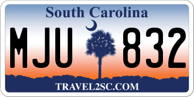 SC license plate MJU832